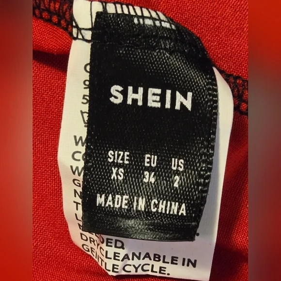 SHEIN Black Red Mesh Ruched Bodycon Mini Dress US 2 - Picture 11 of 13